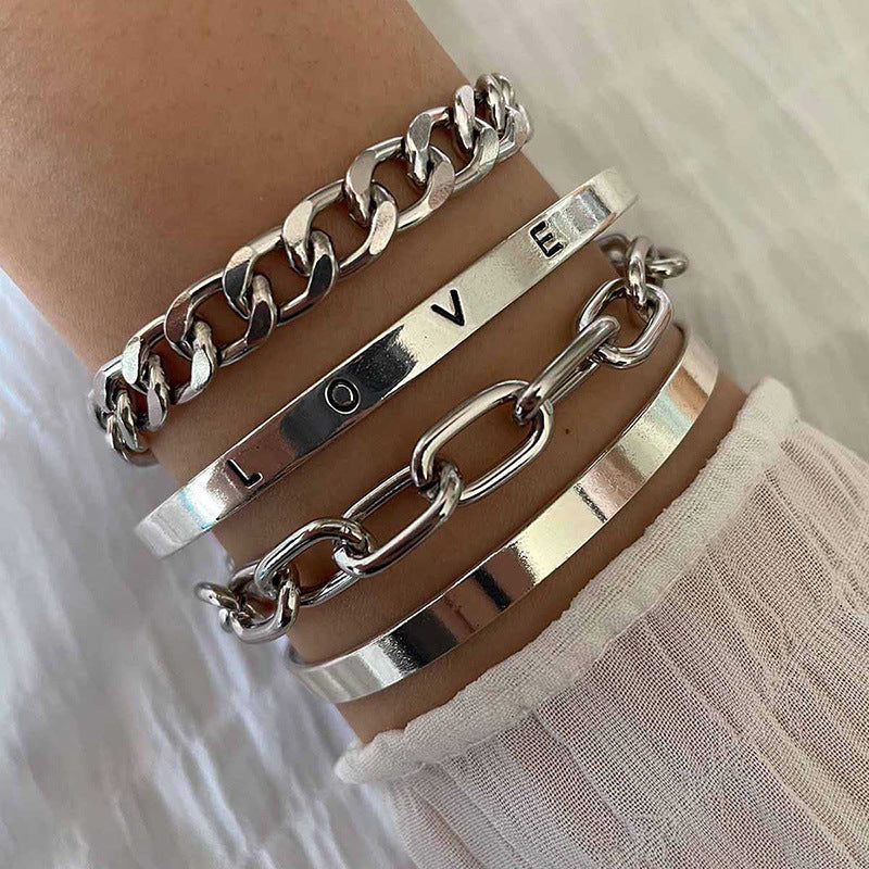 Ensemble de bracelets Élan Mercier en or blanc