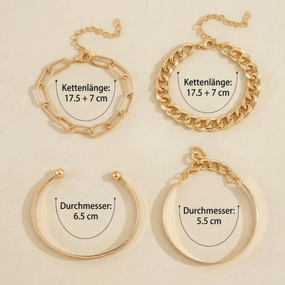 Ensemble de Bracelets Harmonie Dorée