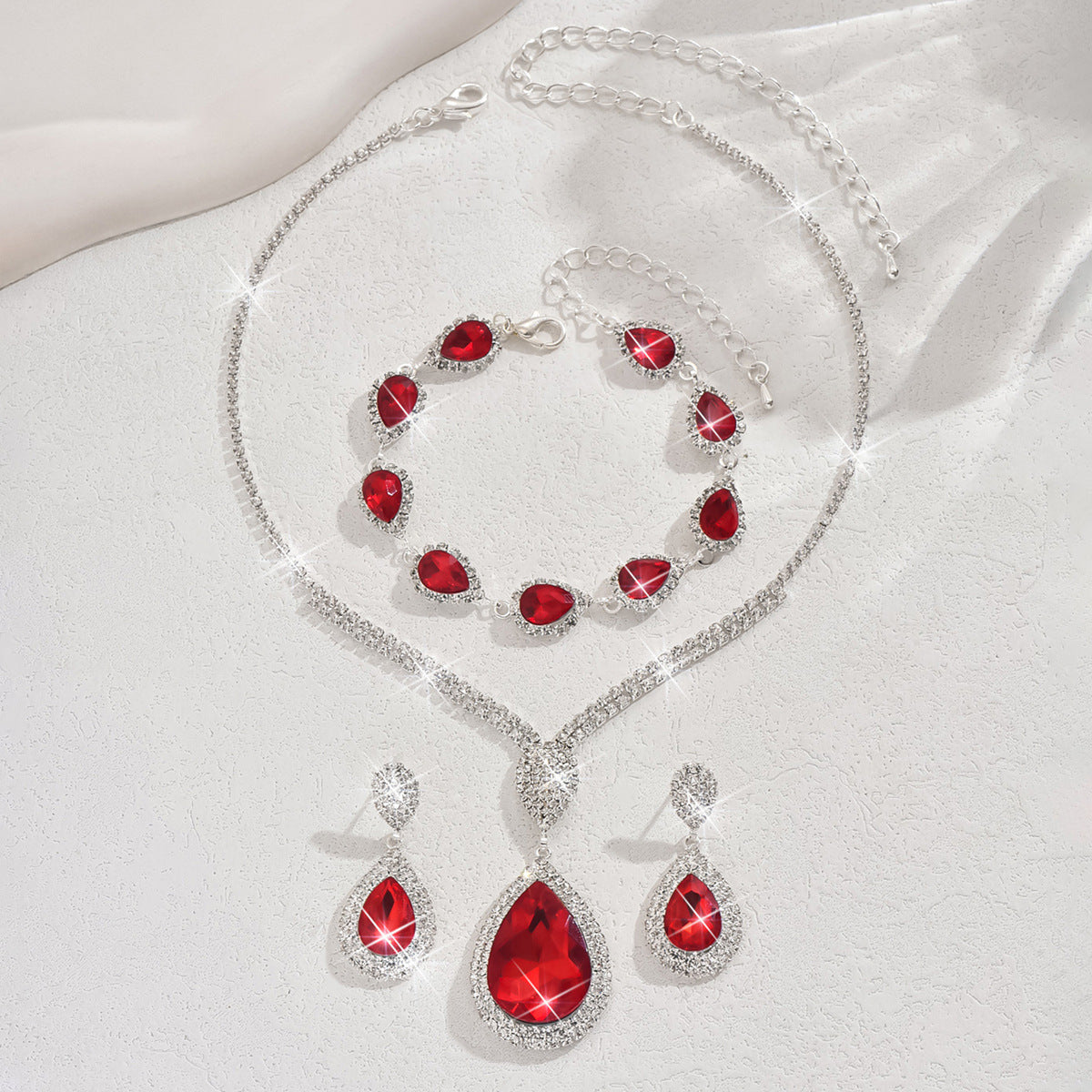 Ensemble de bijoux Thalia en or blanc