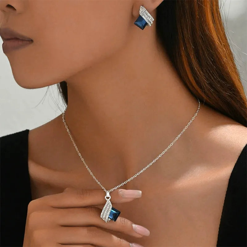 Ensemble de bijoux Vienne en or blanc