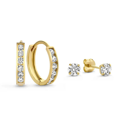 Ensemble de boucles d'oreilles « Dara Brillant » avec pierres
