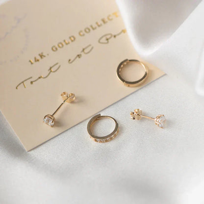 Ensemble de boucles d'oreilles « Dara Brillant » avec pierres