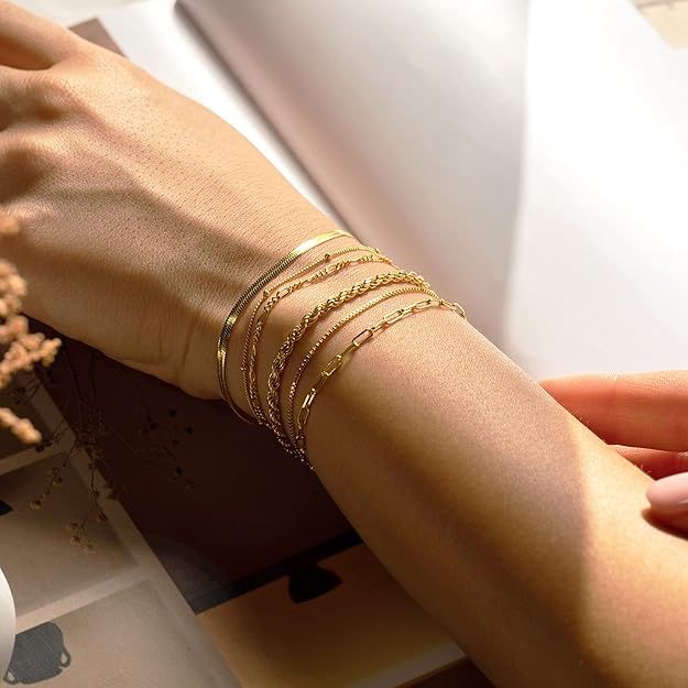 Ensemble de bracelets Isabelle Vernet en or