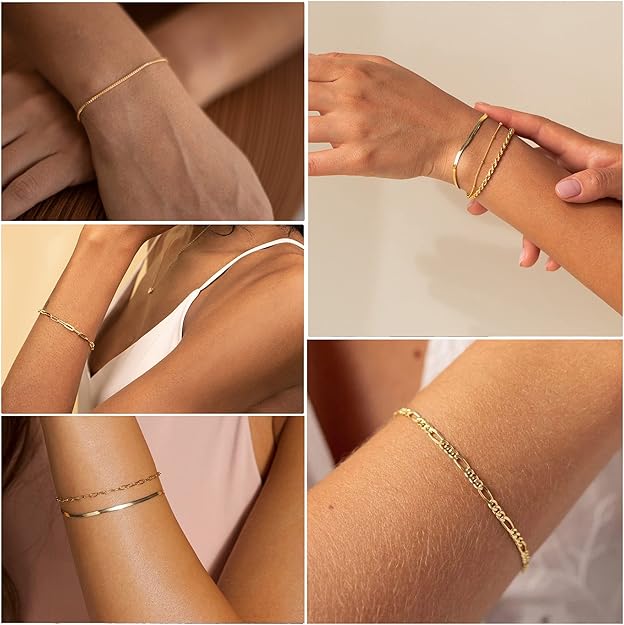 Ensemble de bracelets Isabelle Vernet en or blanc