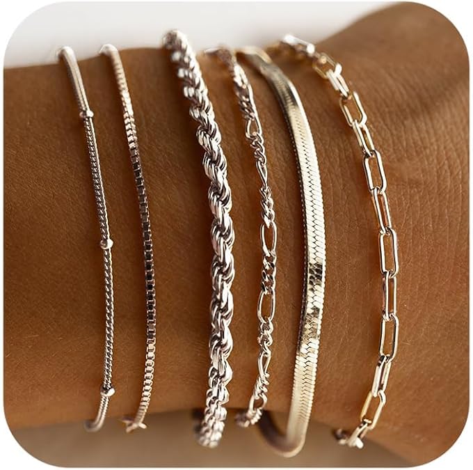Ensemble de bracelets Isabelle Vernet en or blanc