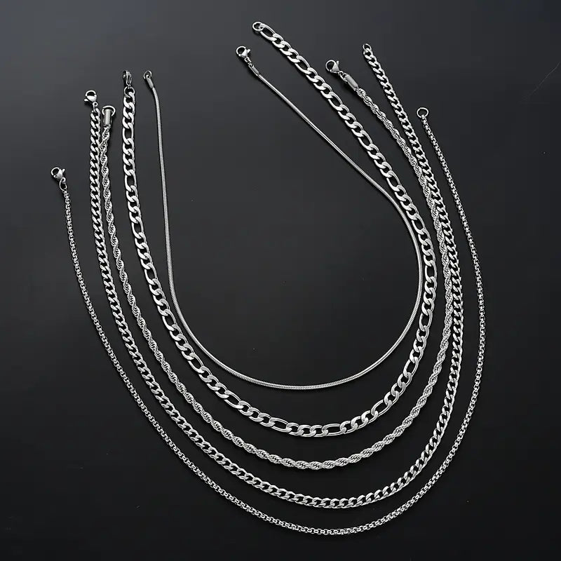 Ensembles de chaînes de luxe en acier inoxydable tressé en or