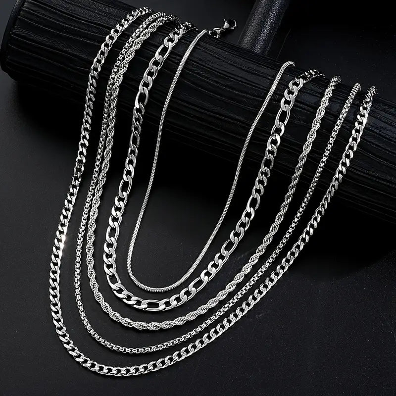 Ensembles de chaînes de luxe en acier inoxydable tressé en or