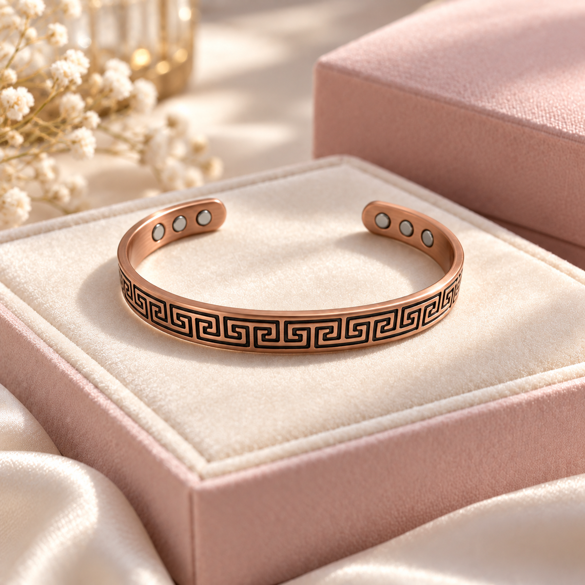 Bracelet en cuivre Méandre