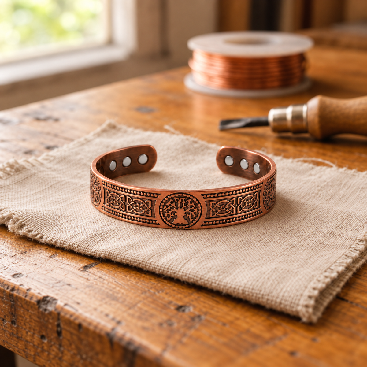 Bracelet en cuivre Nœud