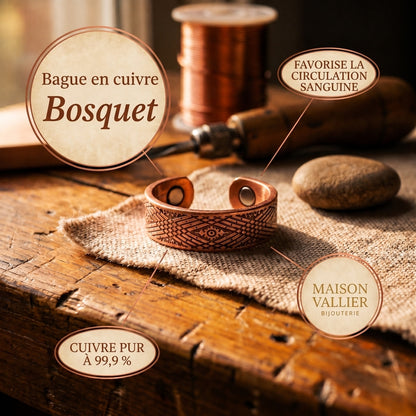 Bague en cuivre Sous-bois
