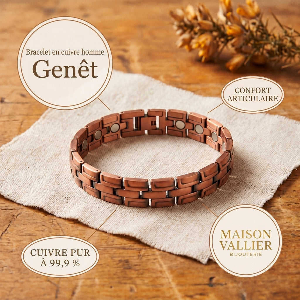 Bracelet homme en cuivre Genêt