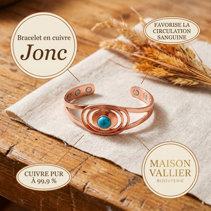 Bracelet en cuivre Roseau