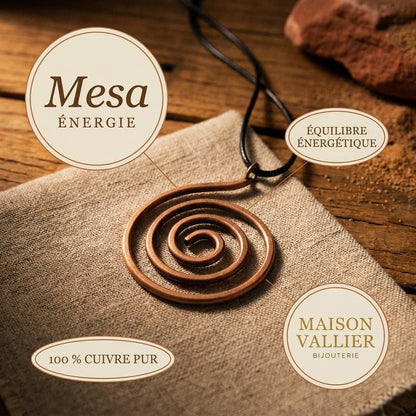 Collier en cuivre Plateau
