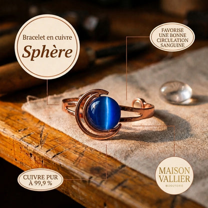 Bracelet en cuivre Sphère