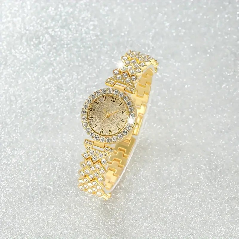 Montre et bracelet luxe radiance en or