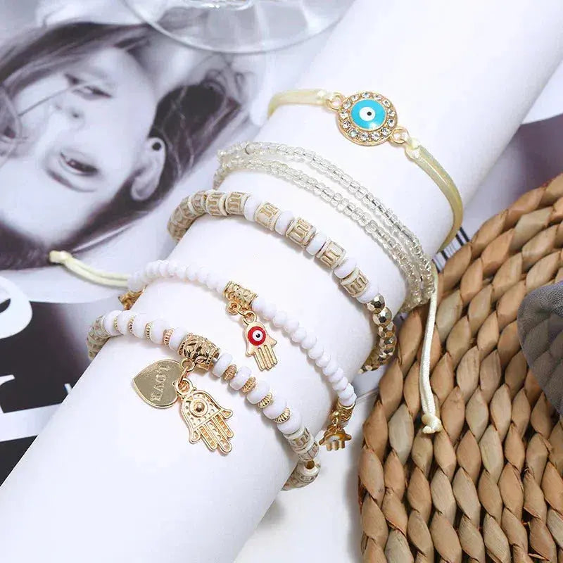 Set de bracelets hamsa en or