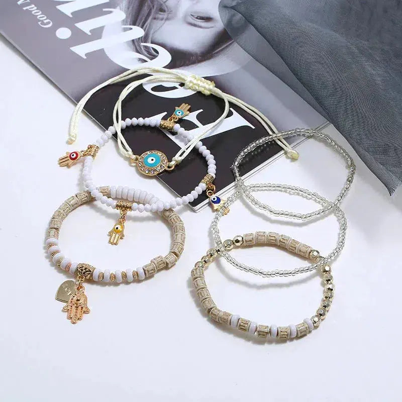 Set de bracelets hamsa en or