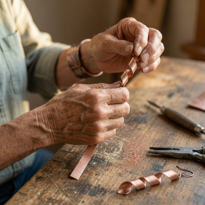 Boucles d'oreilles en cuivre Crépuscule