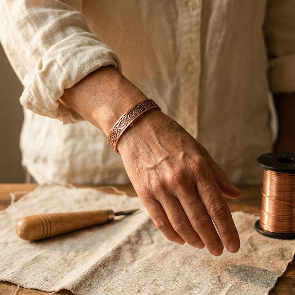 Bracelet en cuivre Mousse