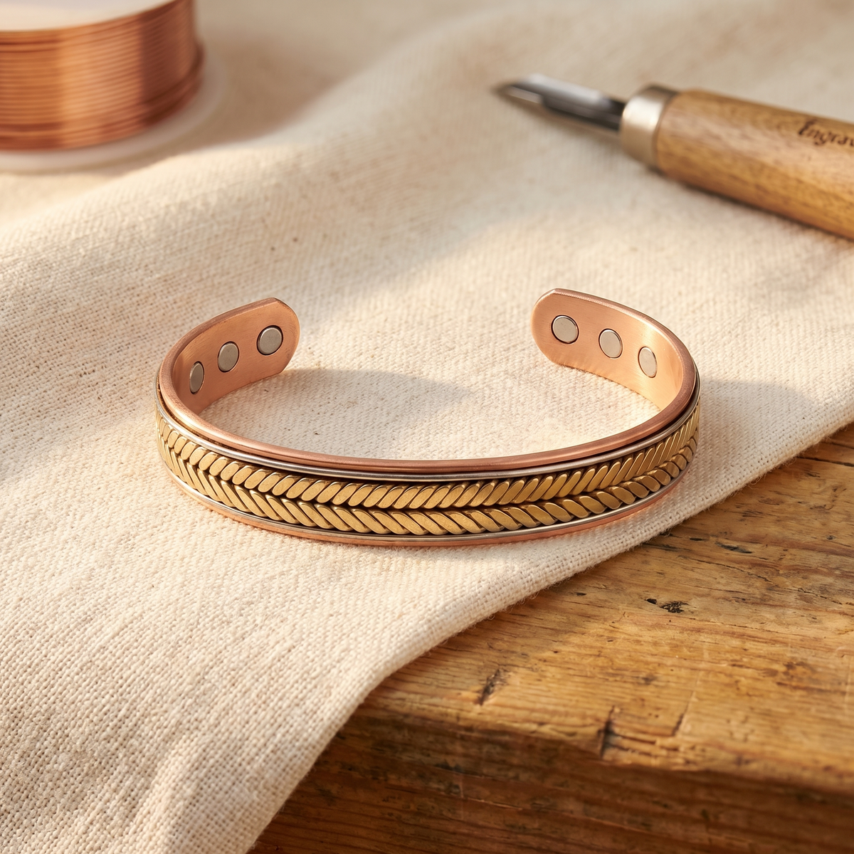 Bracelet en cuivre Moisson