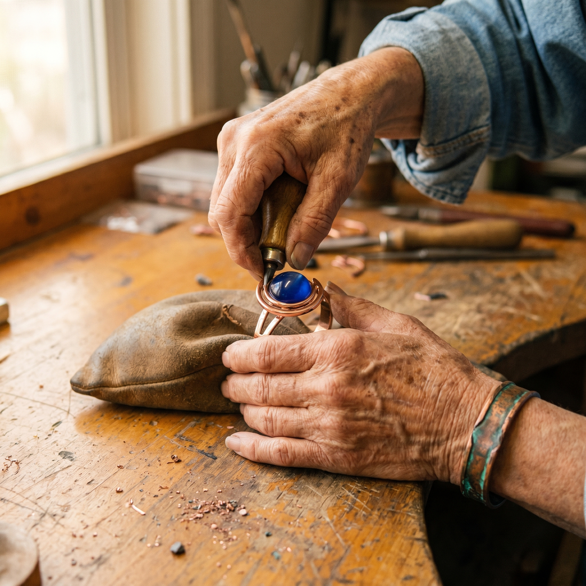 Bracelet en cuivre Sphère