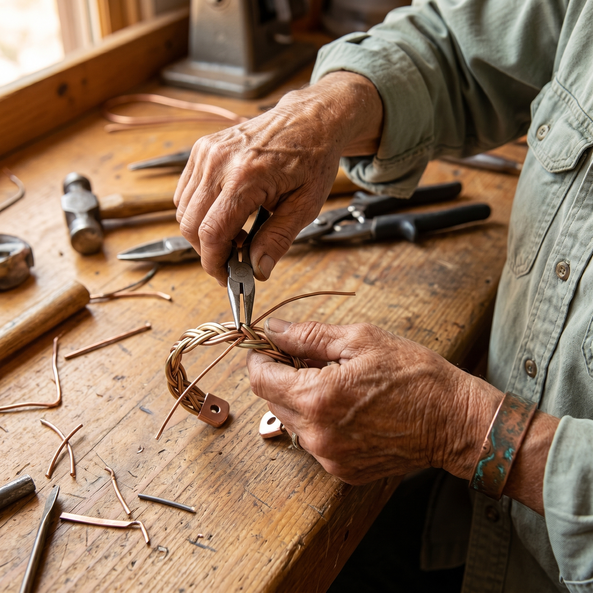 Bracelet en cuivre Marais