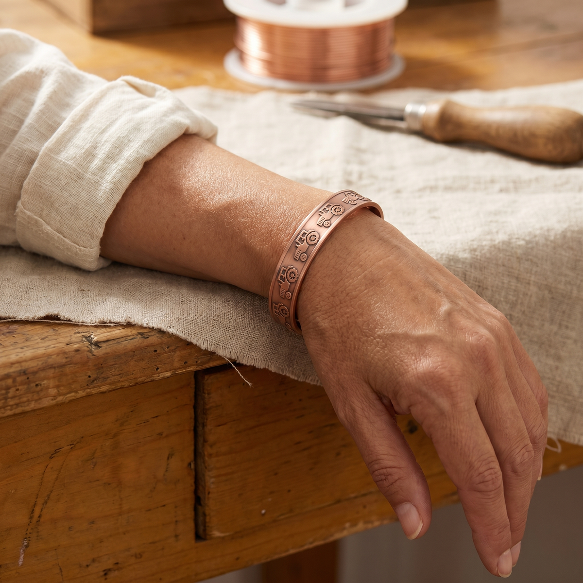 Bracelet en cuivre Coteau