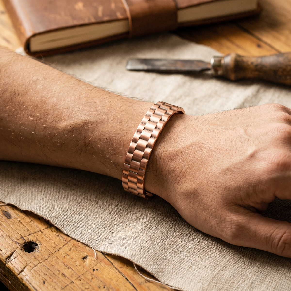 Bracelet homme en cuivre Minerai