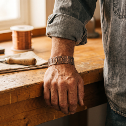 Bracelet homme en cuivre Granit