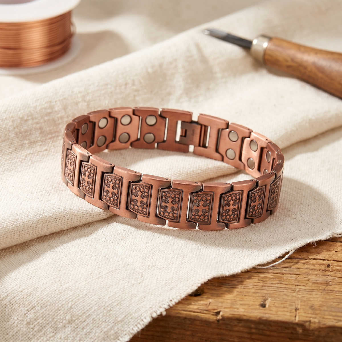 Bracelet homme en cuivre Tempête