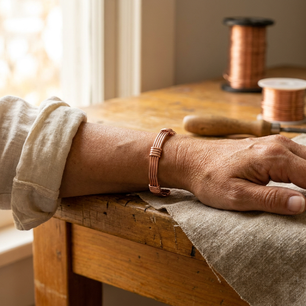 Bracelet en cuivre Automne