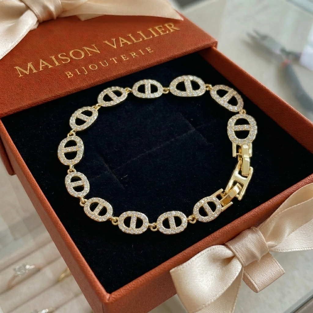 Bracelet Isaline Marina en or blanc