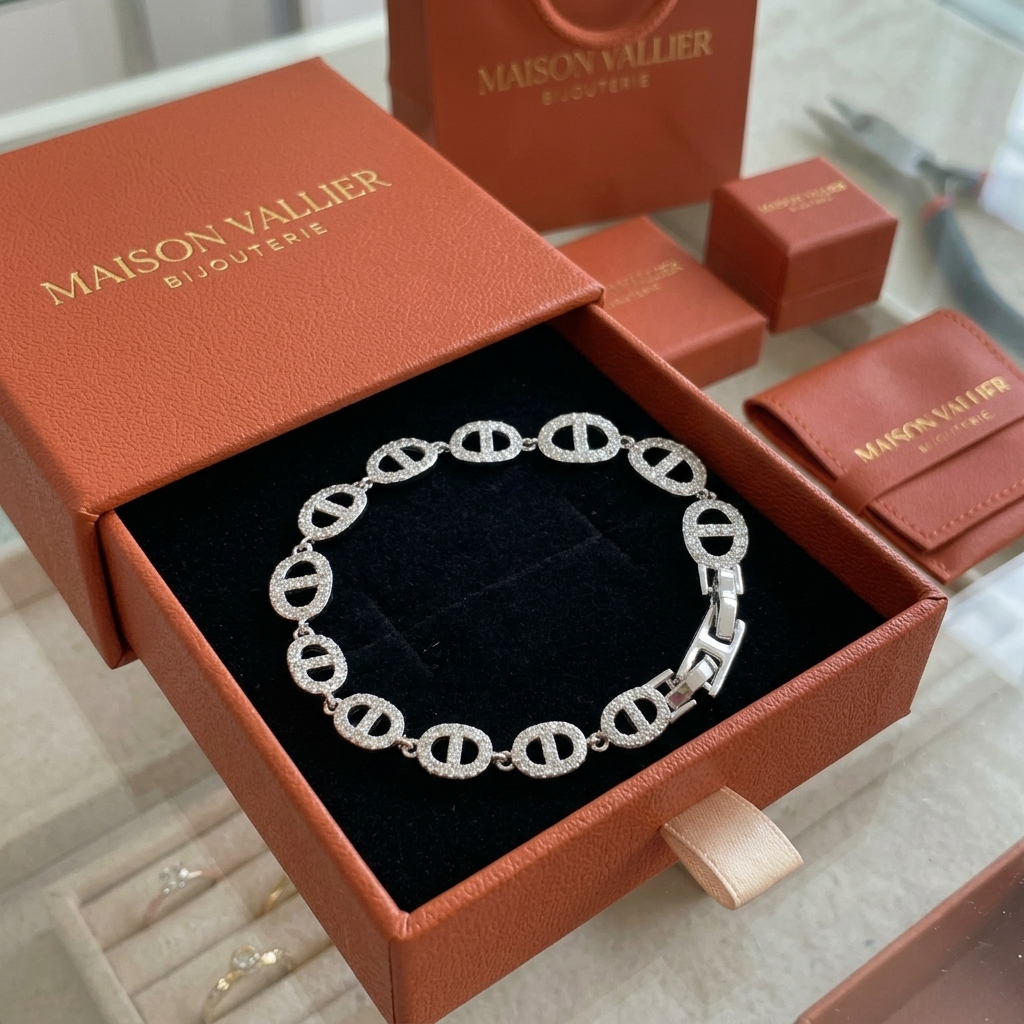 Bracelet Isaline Marina en or blanc