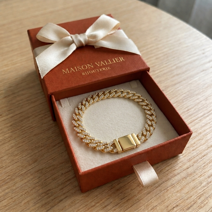 Bracelet cubain large | Or